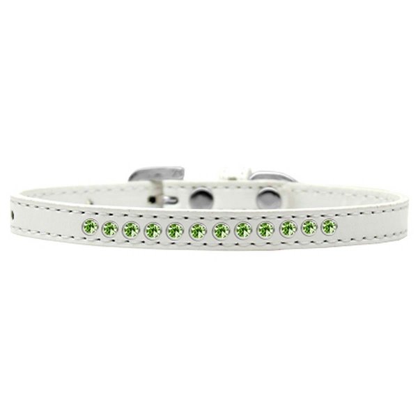 Mansbestfriend Lime Green Crystal Puppy White Dog Collar Size 10 MA958846